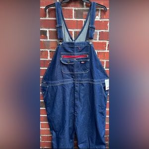 NWT Dickies Men’s Blue Denim Bib Overalls with Pockets. Size 3XLR